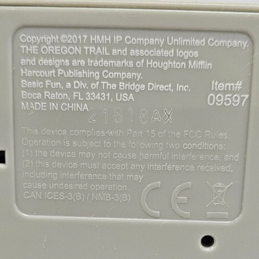 The Oregon Trail Handheld Electronic Game Basic Fun 09597 Retro Desktop Toy